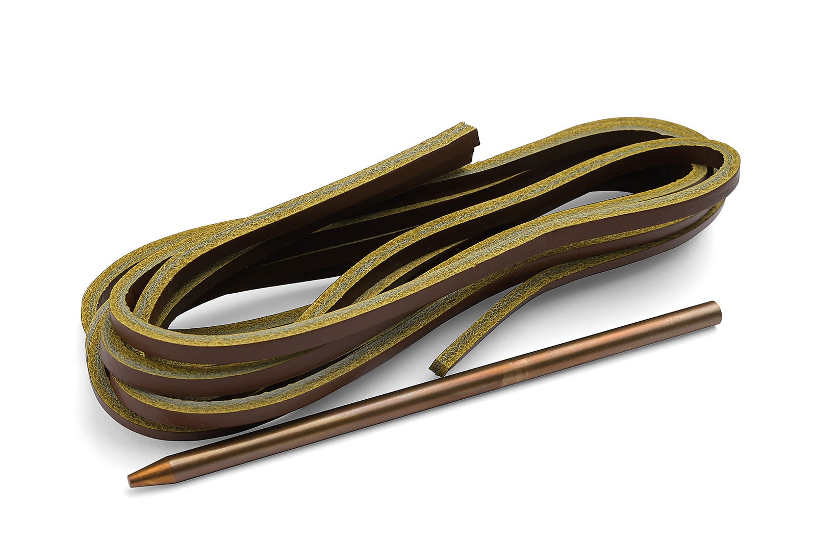 Schnürsenkel Leder mit Nadelhilfe – flach & robust