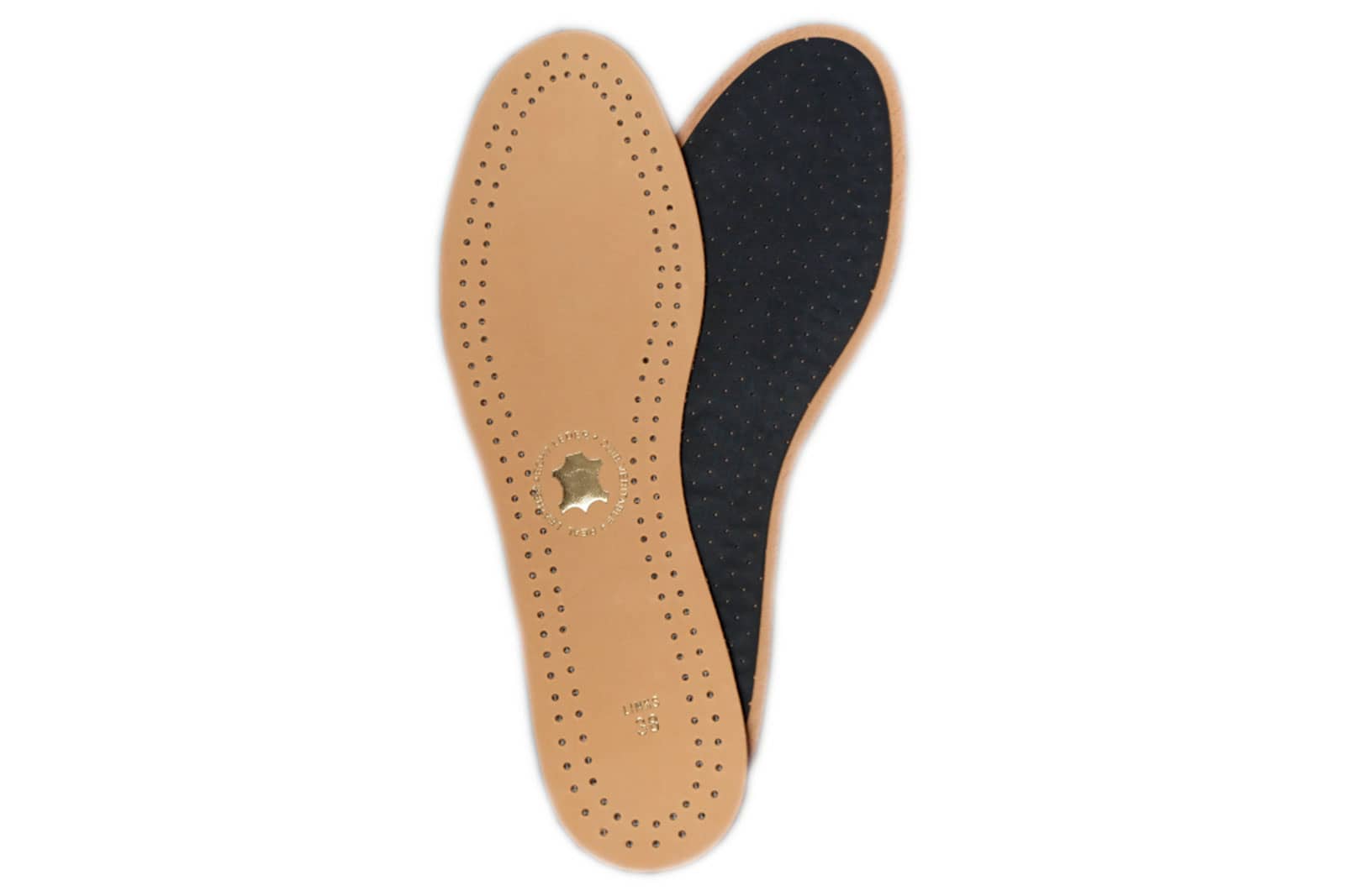 Leder Einlegesohle mit Aktivkohle – atmungsaktiv & frisch