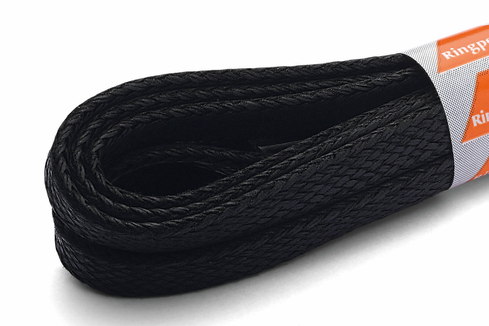 Schwarz gewachster Outdoor Schnürsenkel – flach, robust