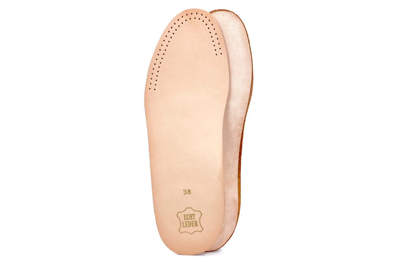 Orthopädisches Lederfußbett mit atmungsaktiver Polsterung