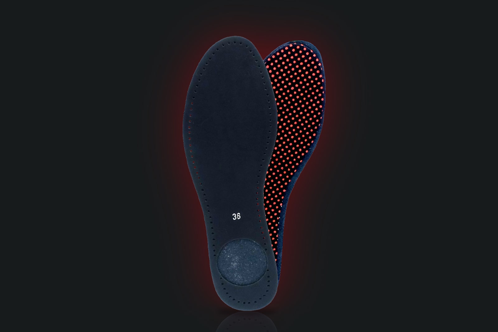 Dünne Ledersohle mit Latex – für Dot-System