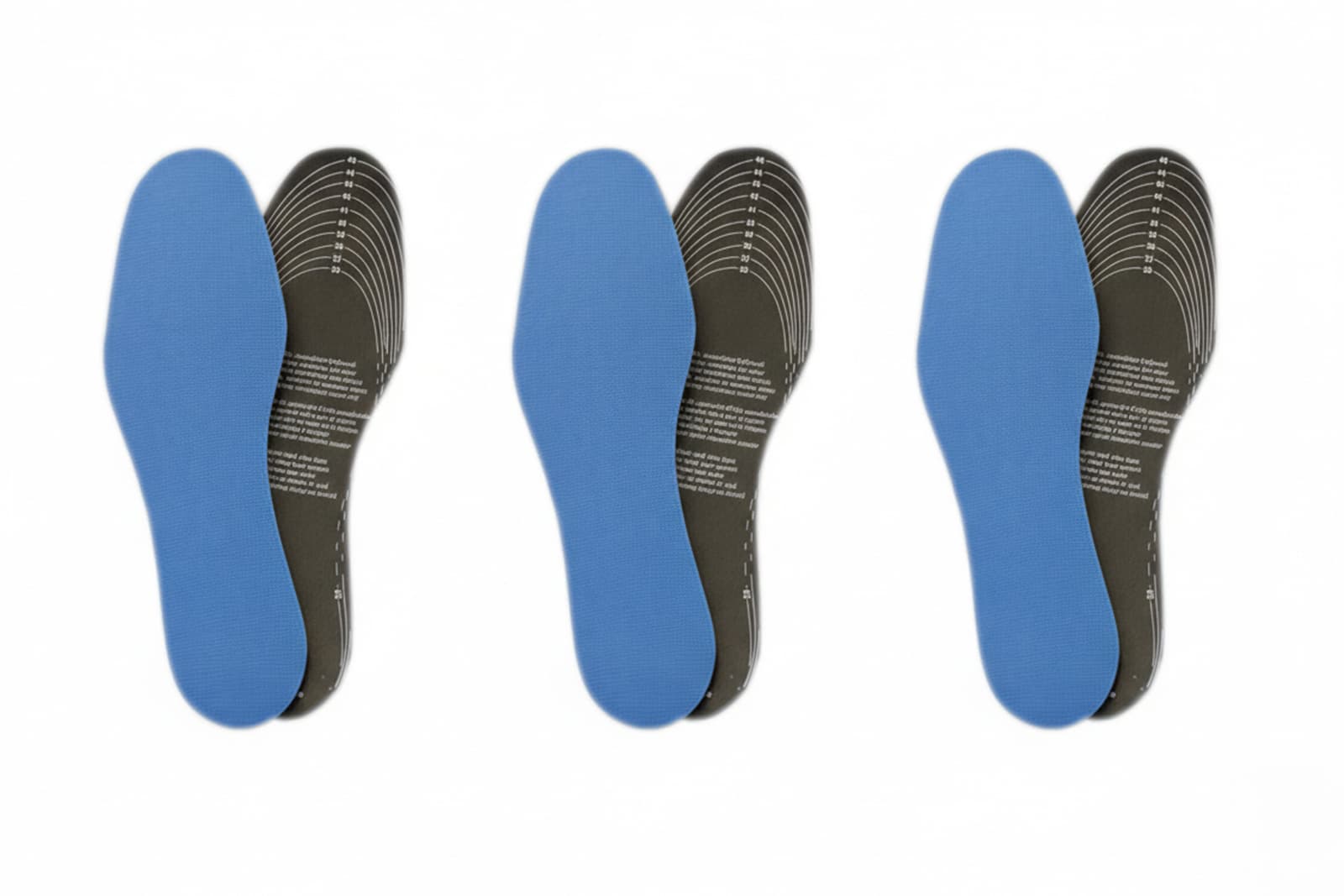 Geruchsneutrale zuschneidbare Aktivkohle-Einlegesohle; 3er Set