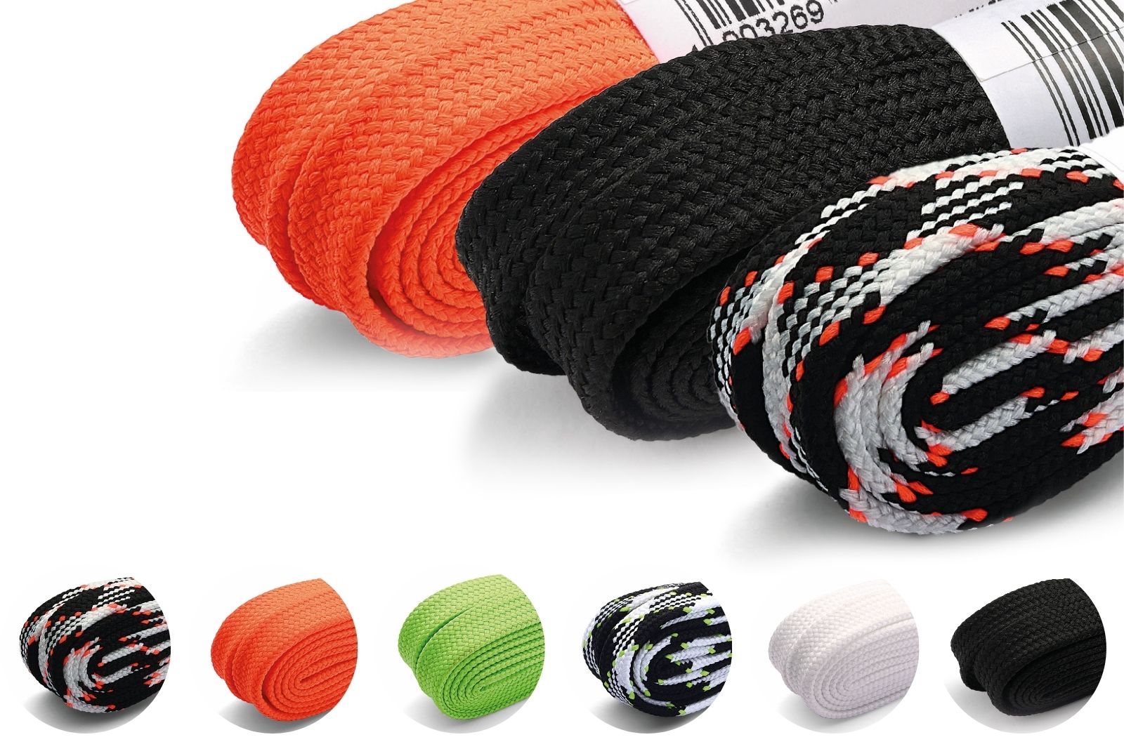 Auffällige flache Neon-Schnürsenkel – buntes Sneaker-Set